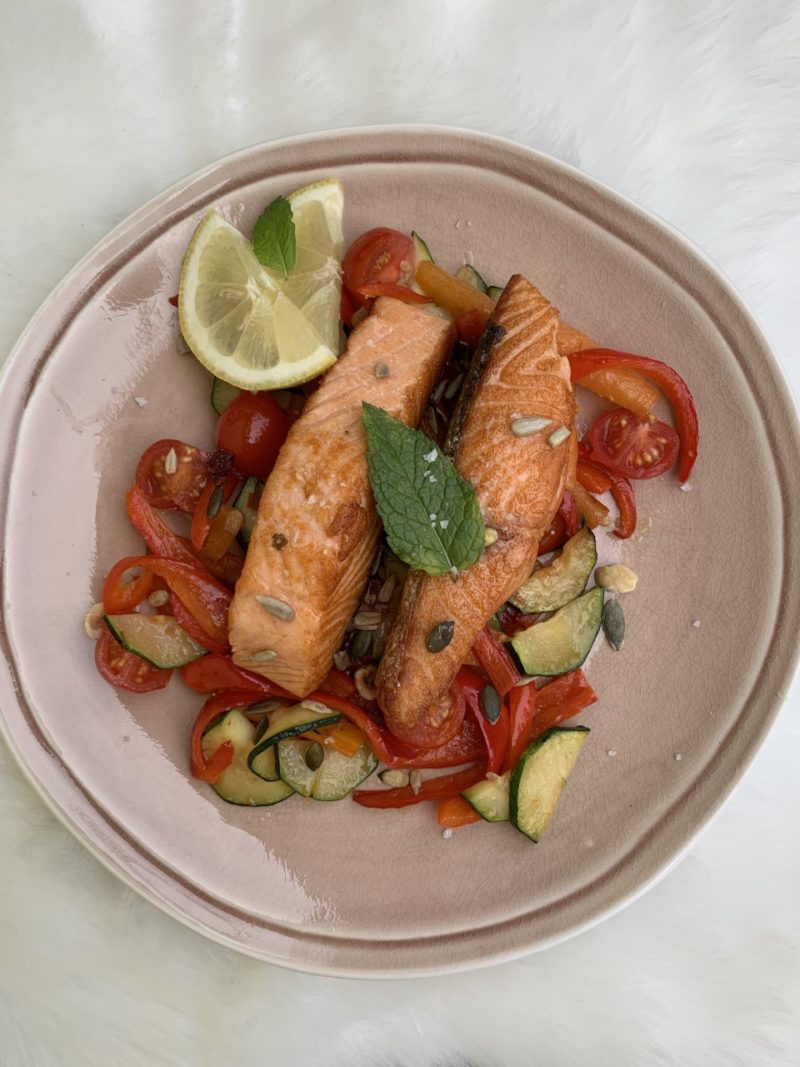 Rezept Wildlachs mit Gemüse